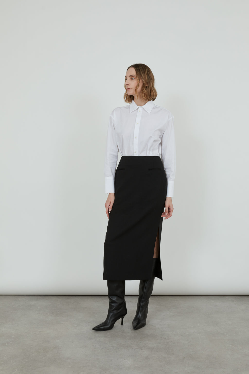 Fidelia skirt | Black - Virgin wool