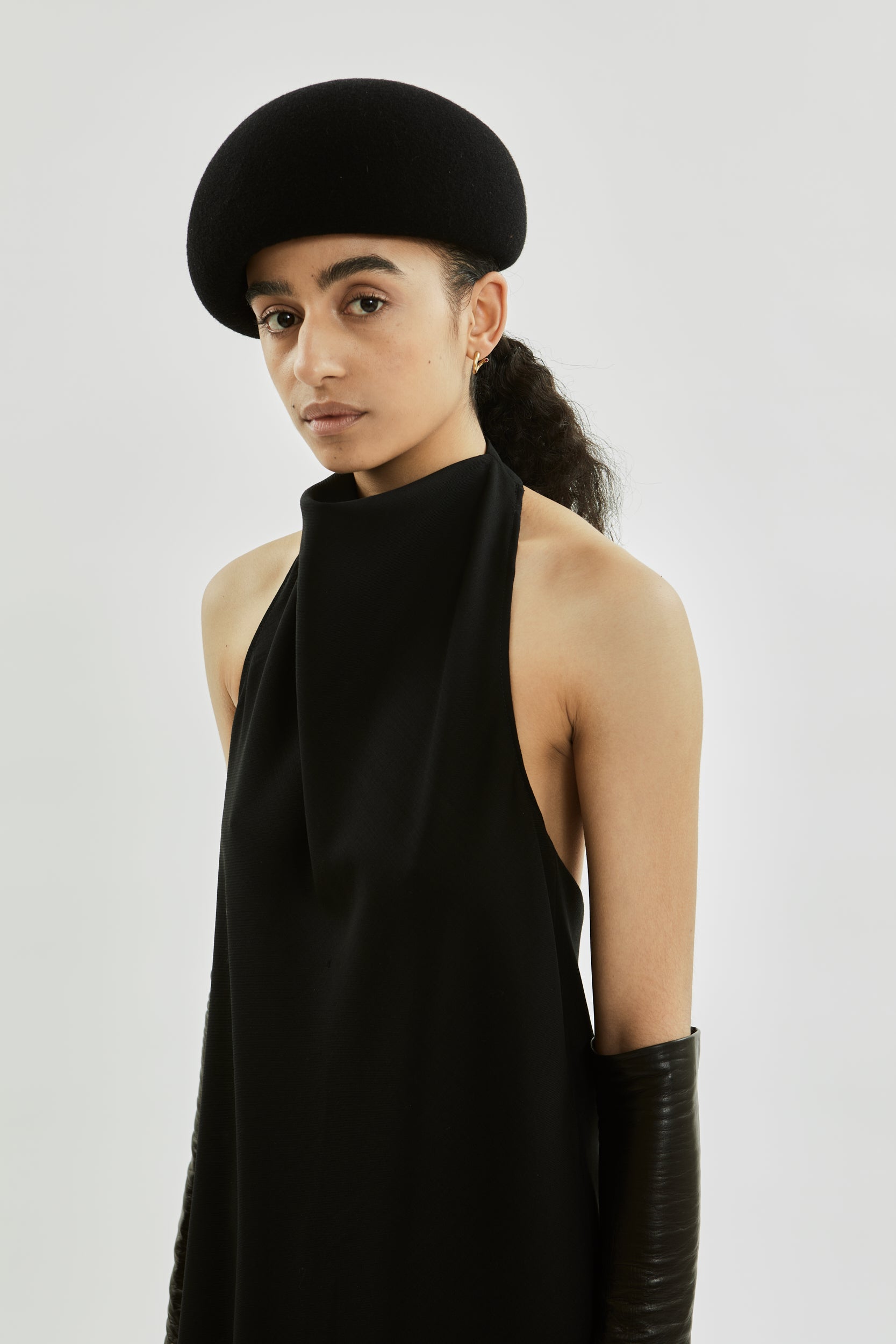 Francoise dress | Black - Virgin wool