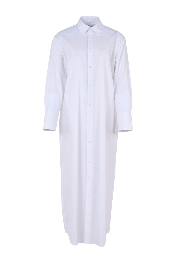 Freda shirtdress | White - Cotton poplin