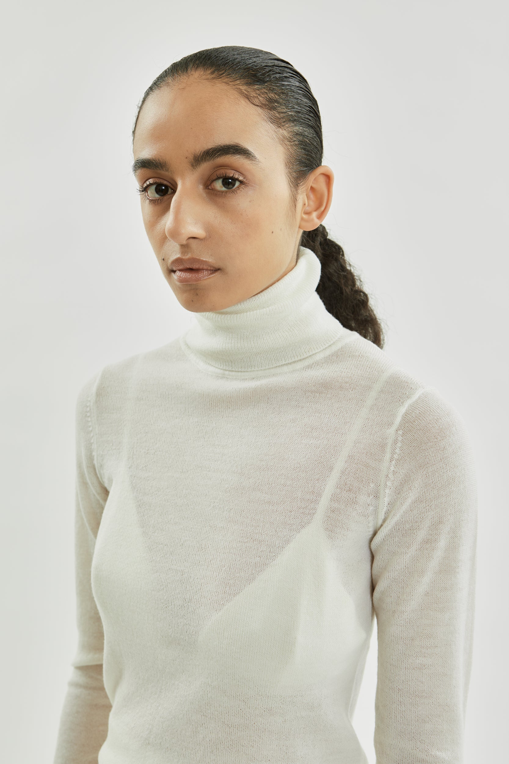 Frederica sheer | Off white - Extra fine merino
