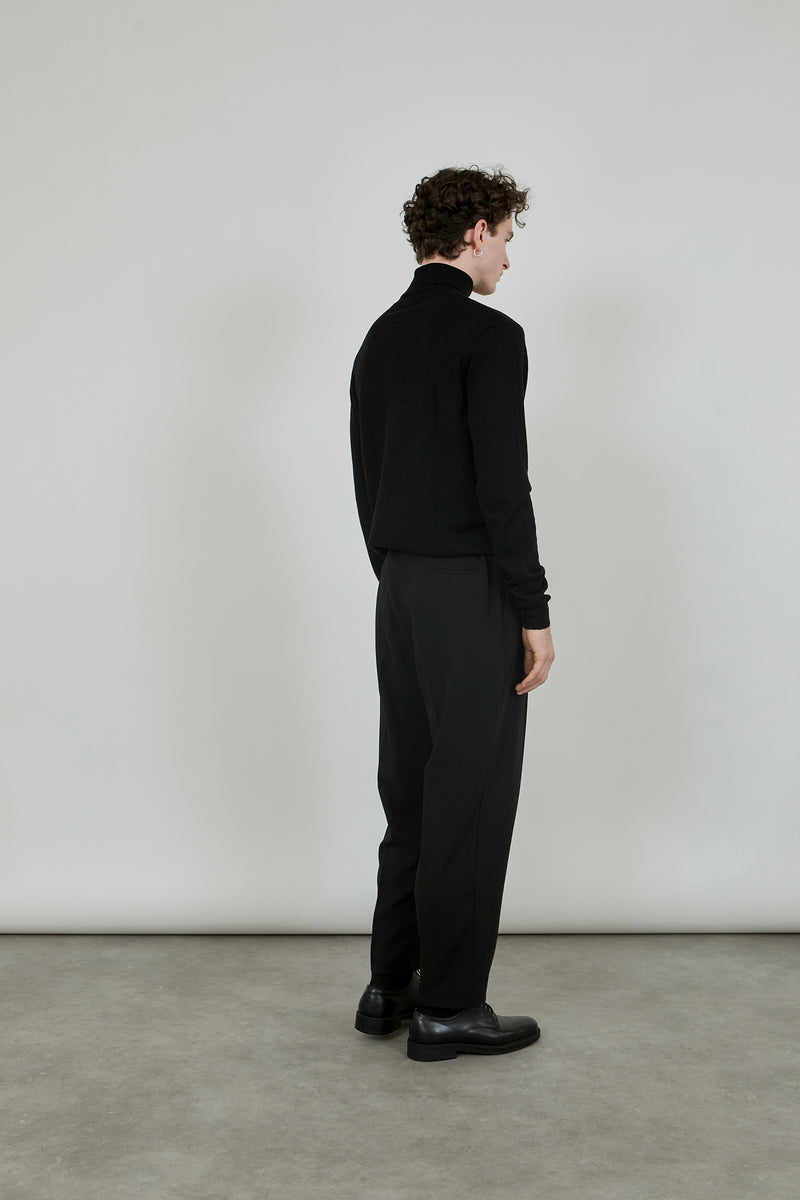 Fred turtleneck knit | Black - Ultrafine merino-cashmere-silk blend