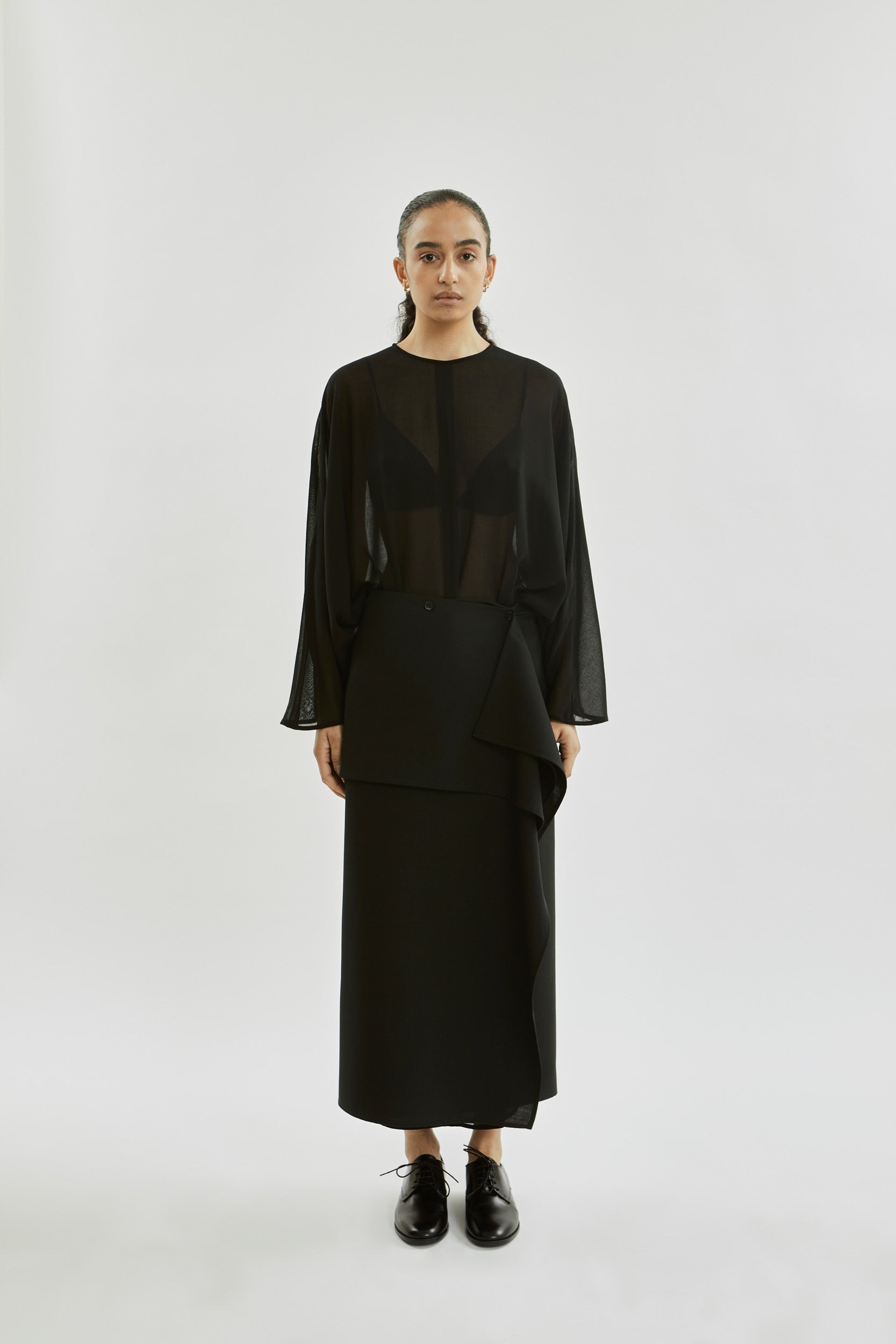 Hailey skirt | Black - Virgin wool
