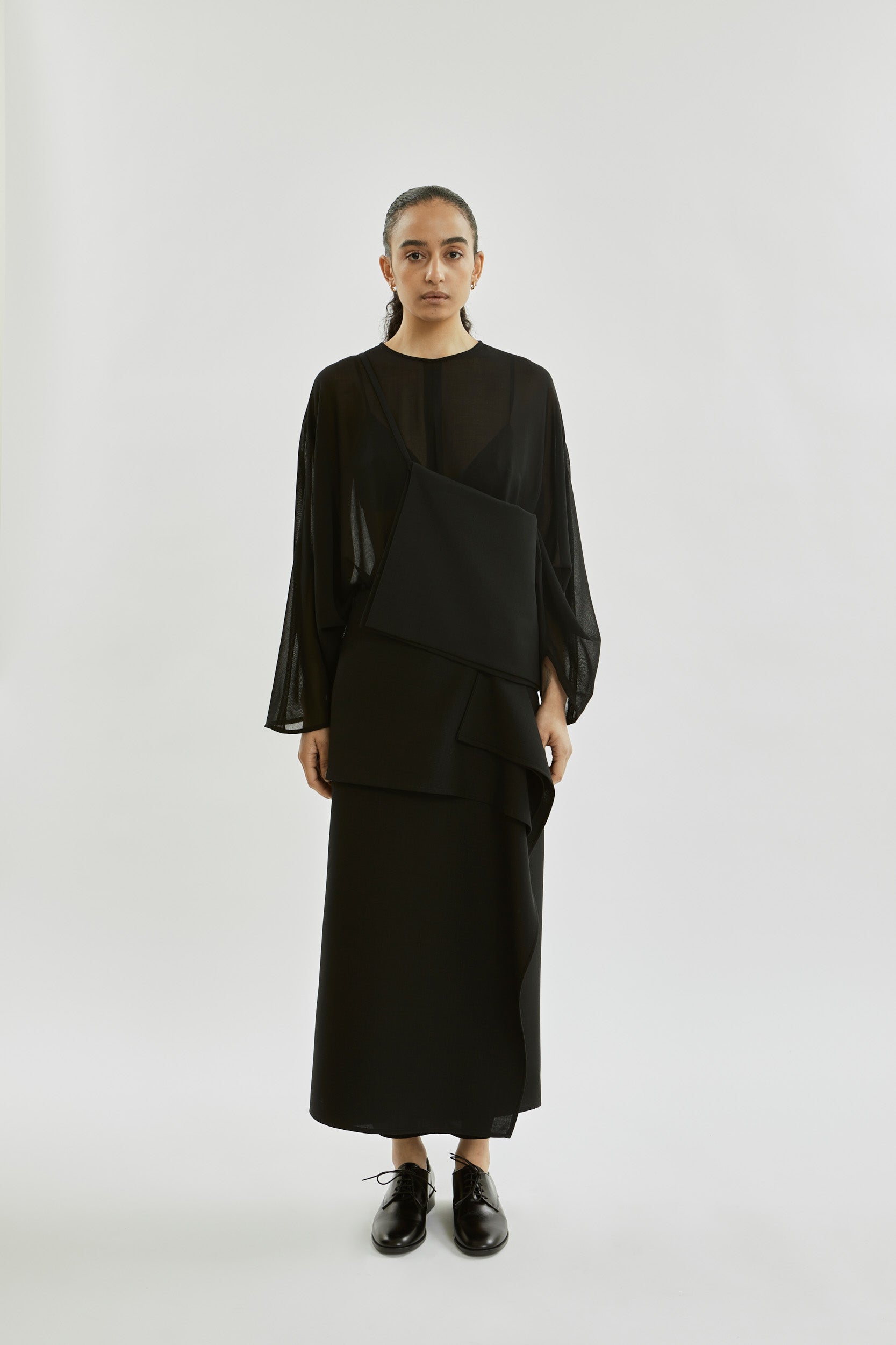Epione dress | Black - Virgin wool