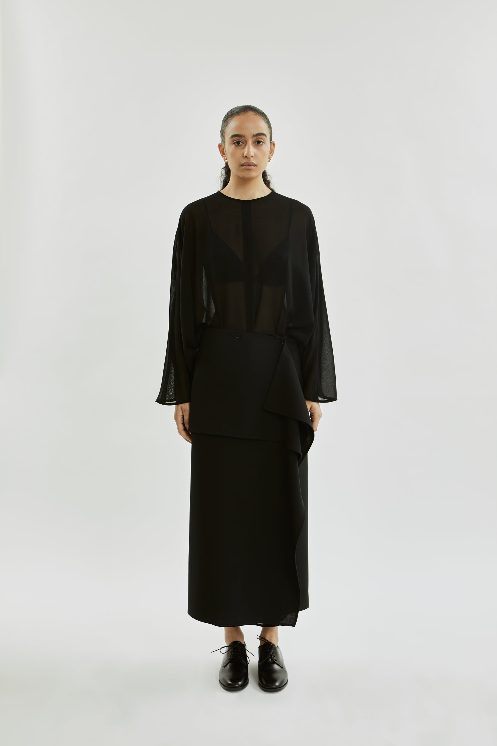 Hailey skirt | Black - Virgin wool