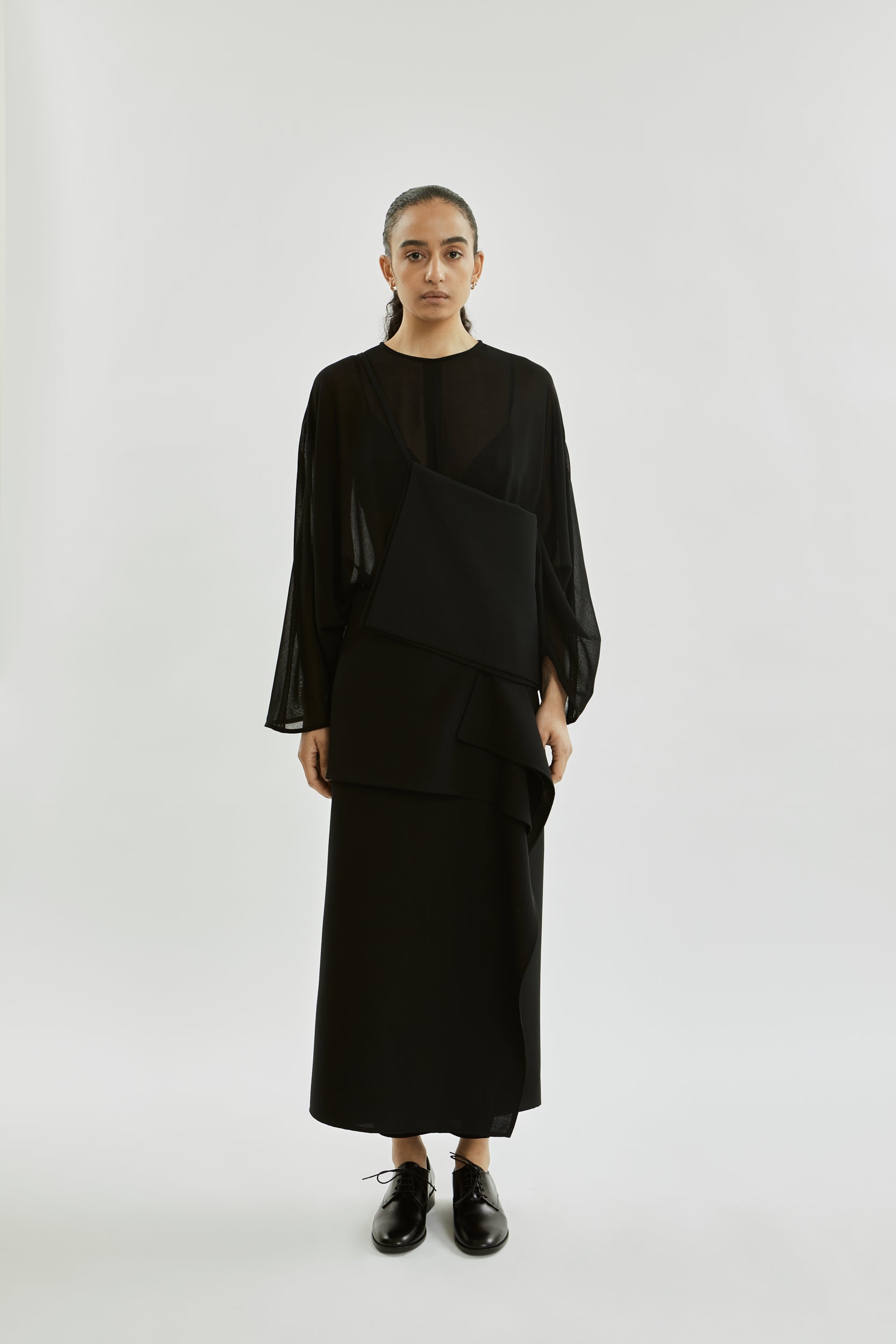 Epione dress | Black - Virgin wool