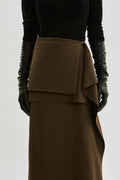 Irini beltbag | Khaki brown - Virgin wool blend