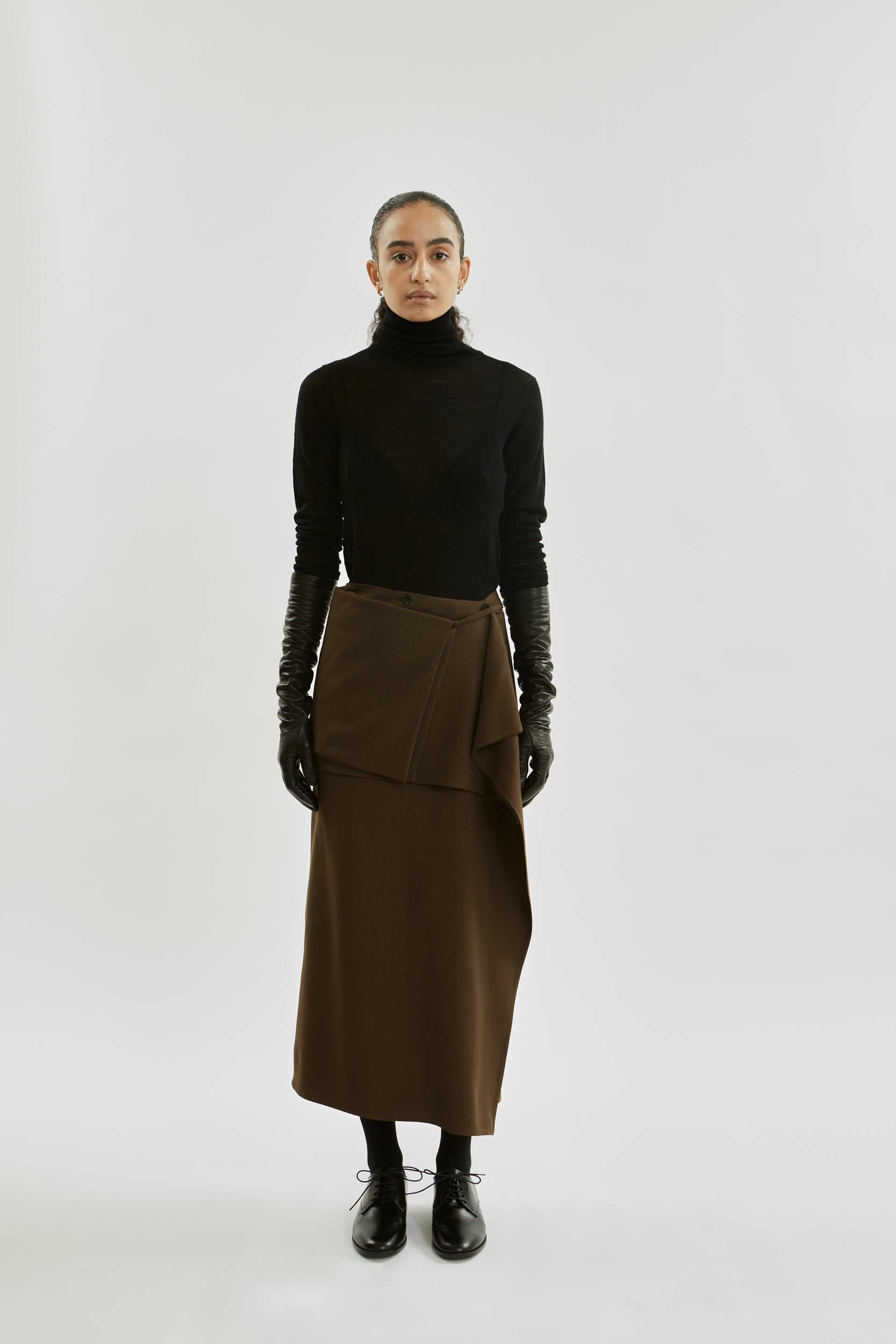 Irini beltbag | Khaki brown - Virgin wool blend
