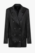Harper blazer | Pinstriped - Virgin wool & silk blend