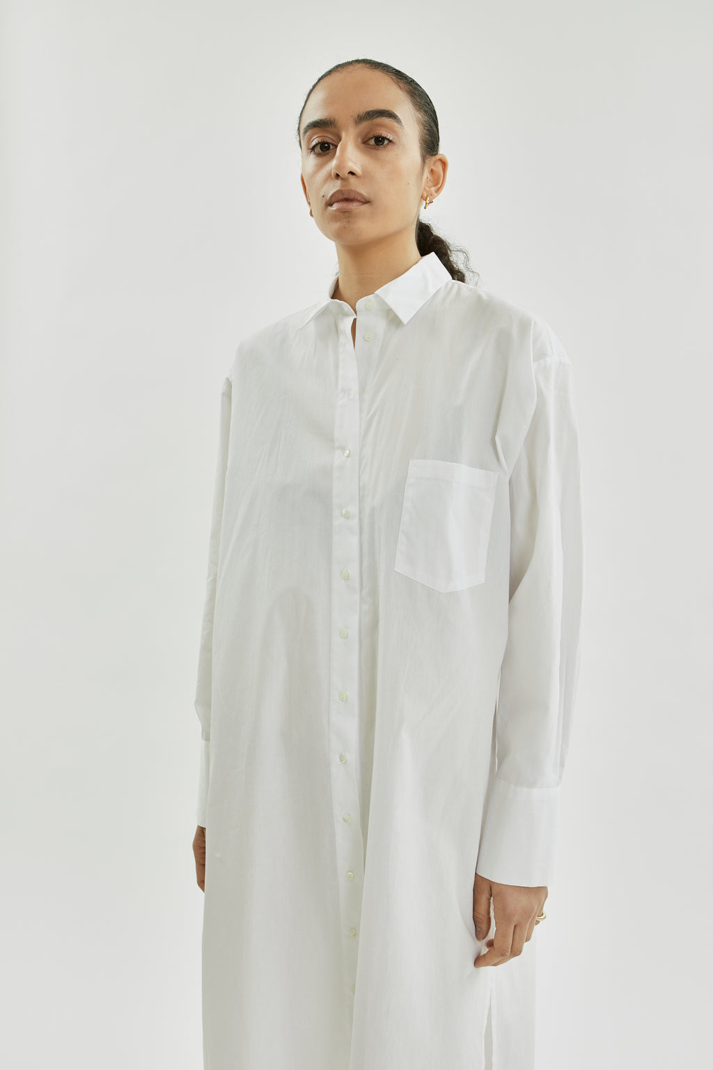 Inesa Shirtdress | White - Cotton