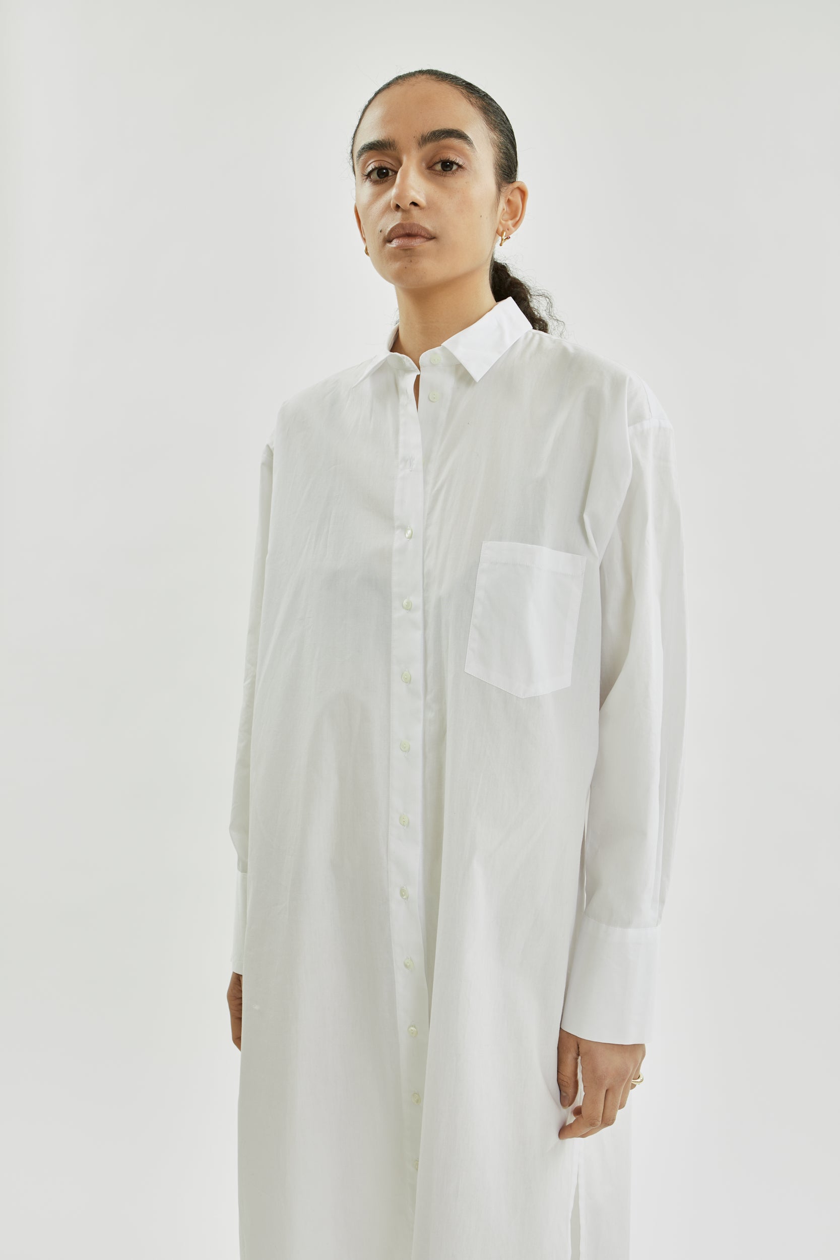 Inesa Shirtdress | White - Cotton