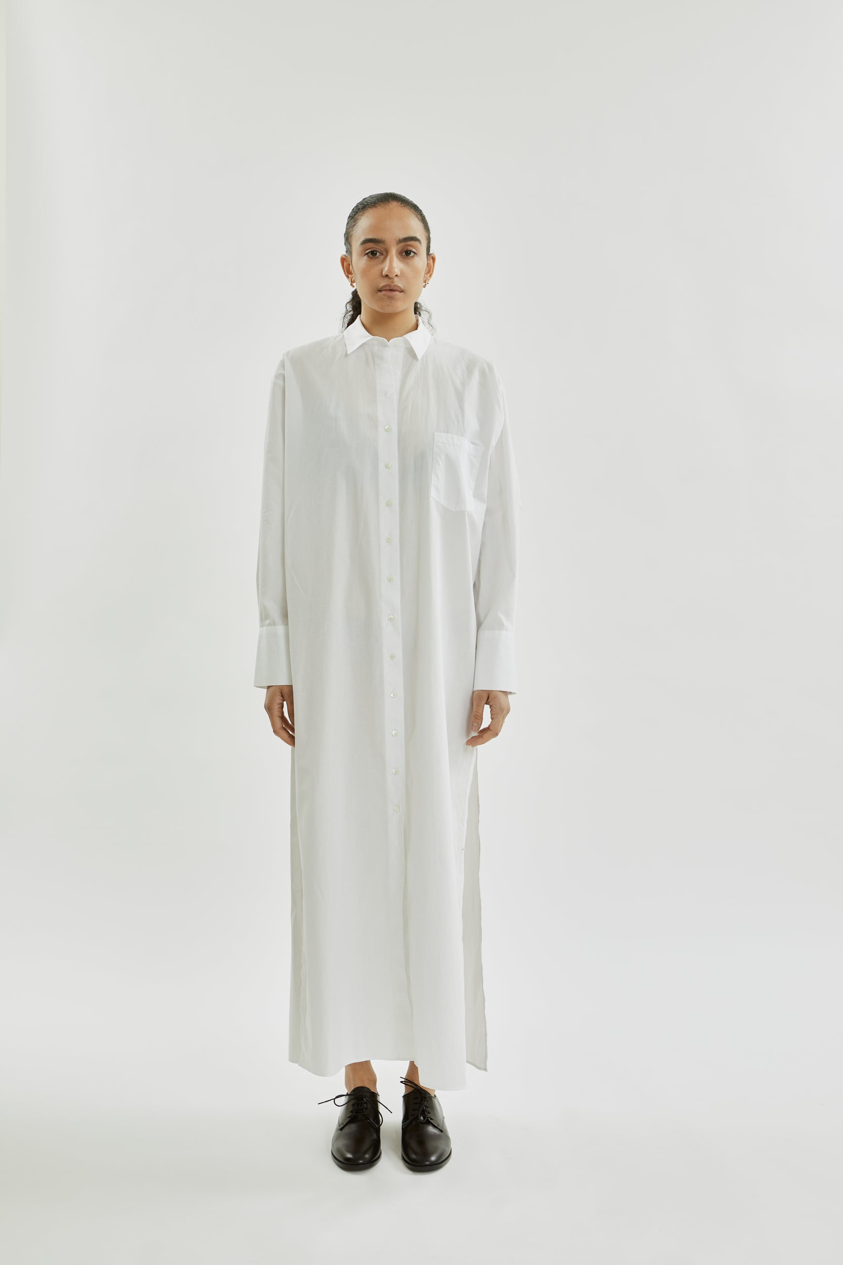 Inesa Shirtdress | White - Cotton