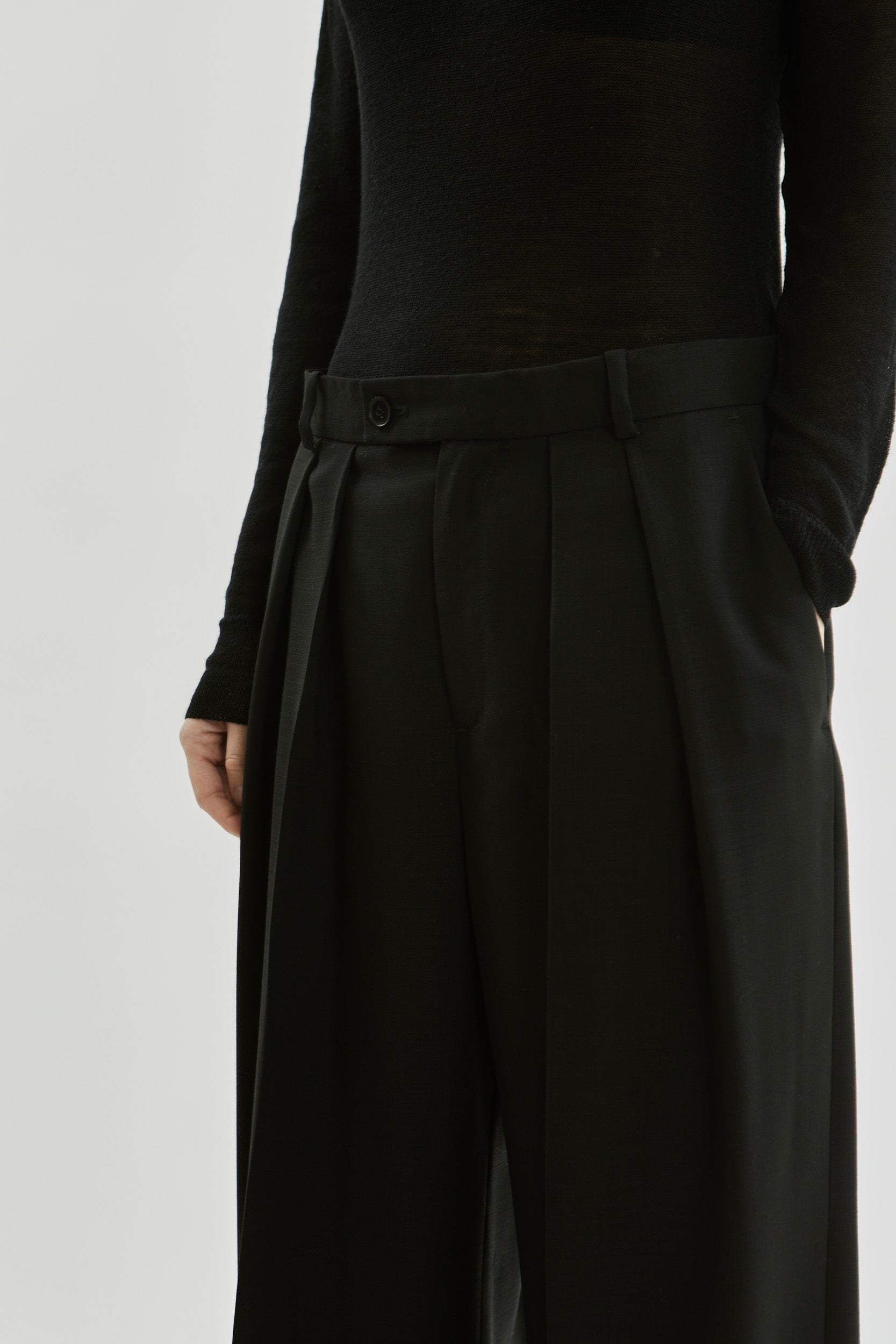 Ira trousers | Black - Virgin wool