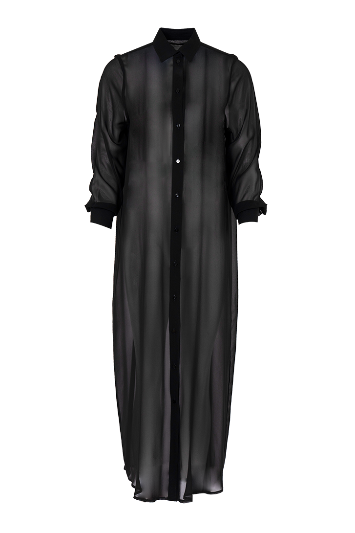 Irena dress | Black - Chiffon silk
