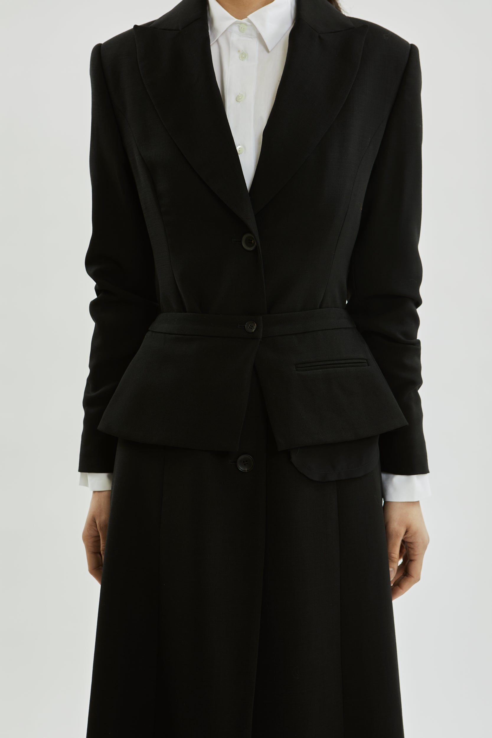 Isaura waistbelt | Black - Virgin wool