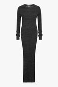 Ivy knitdress | Charcoal & black - Egyptian cotton & cashmere blend