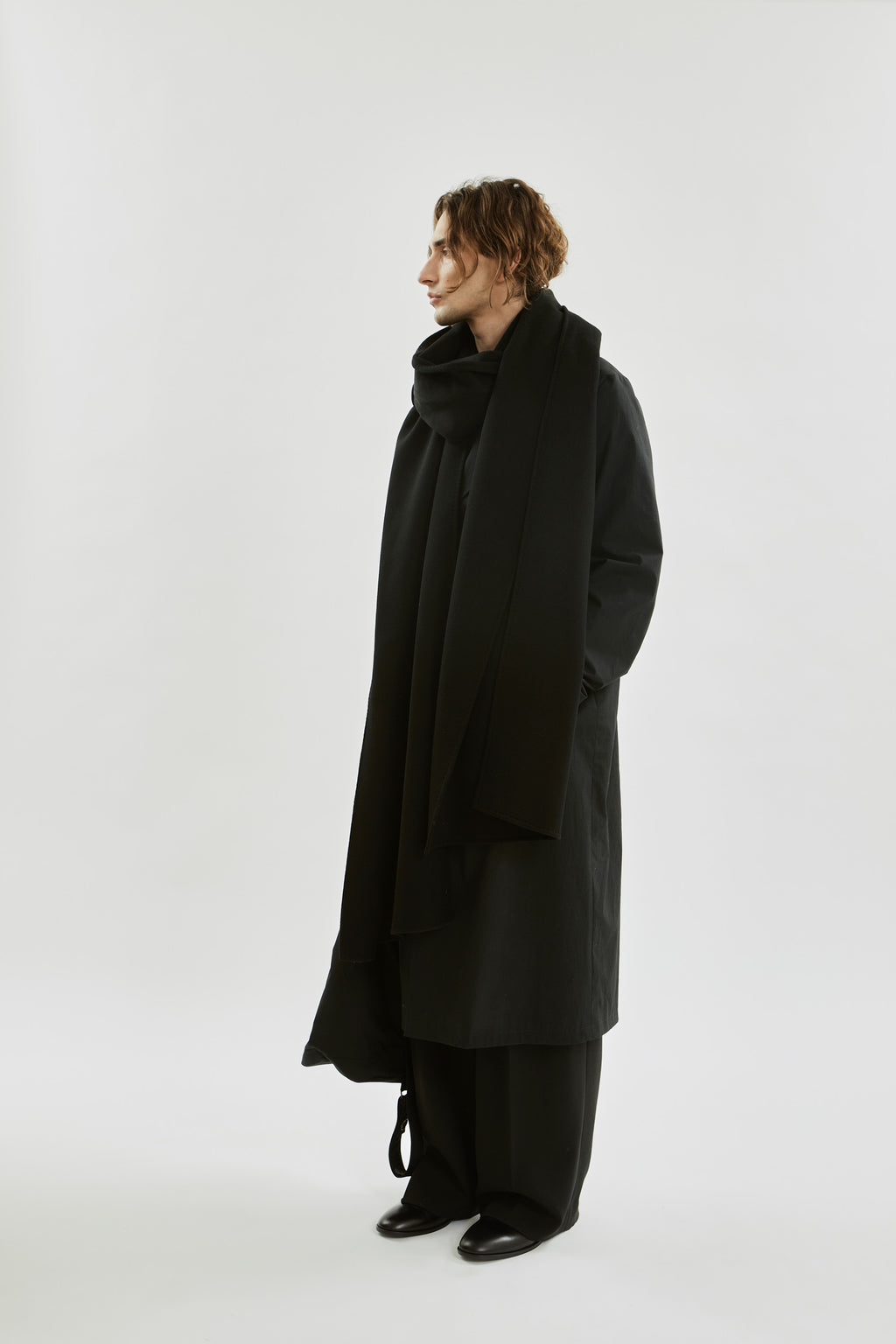 Julie scarf | Black - Wool cashmere blend