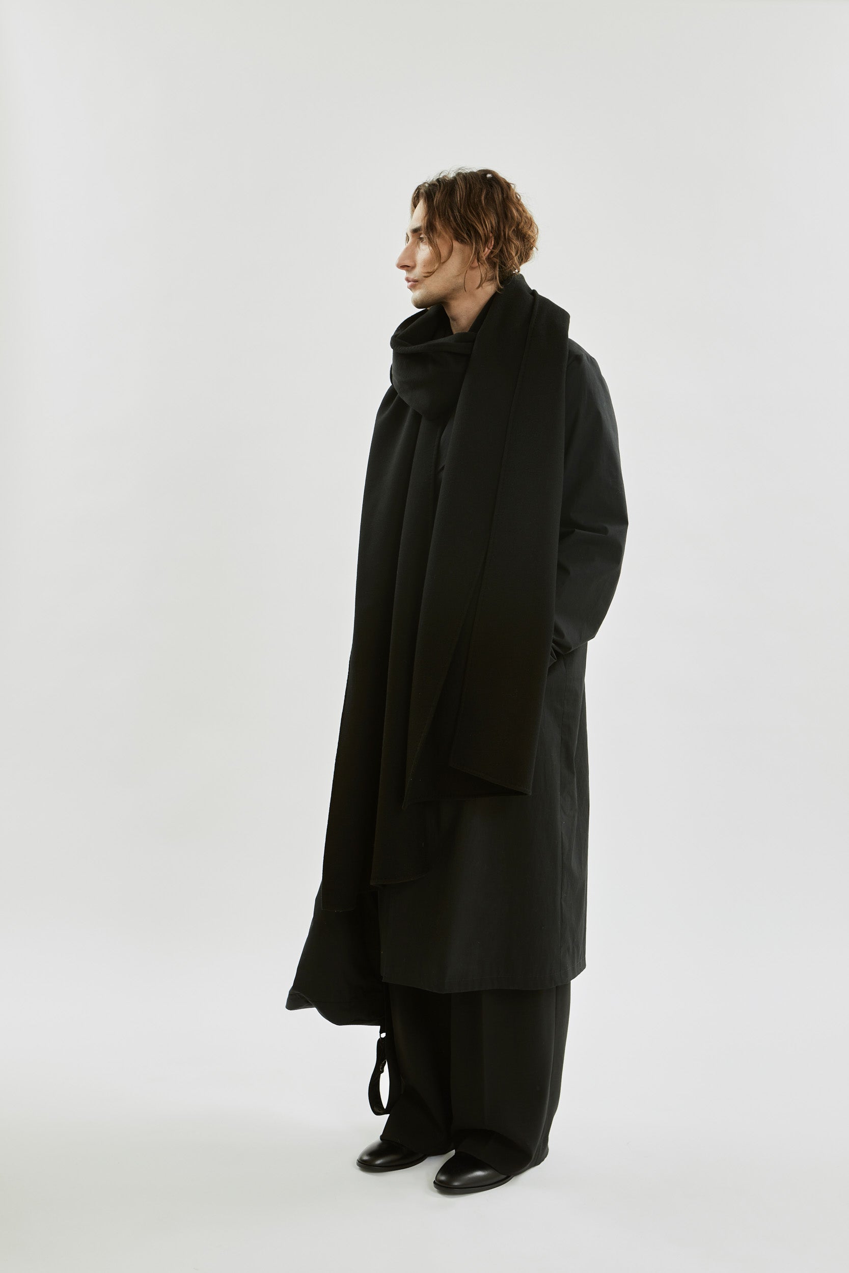 Julie scarf | Black - Wool cashmere blend