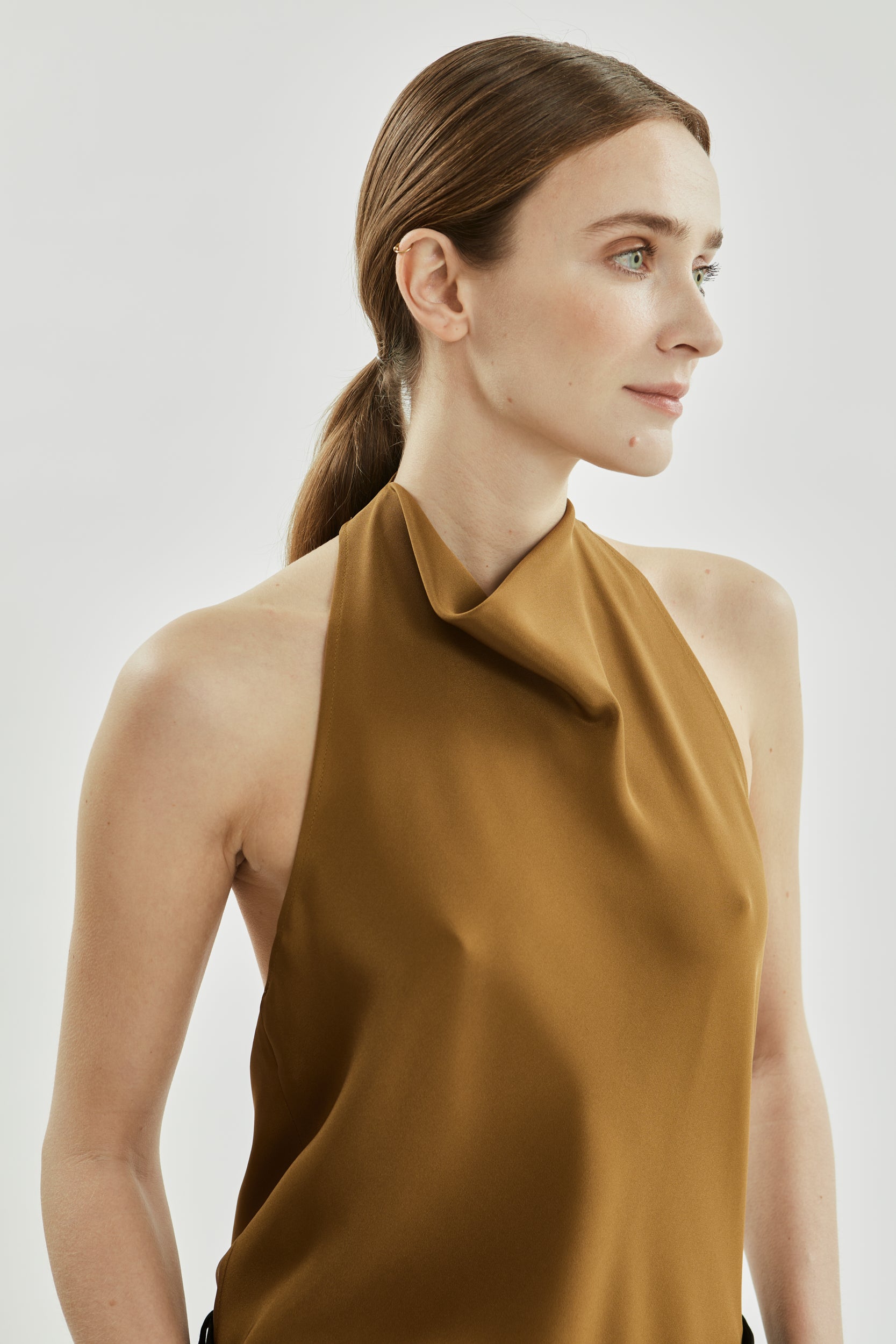 Jeanne top | Bronze - Crepe silk