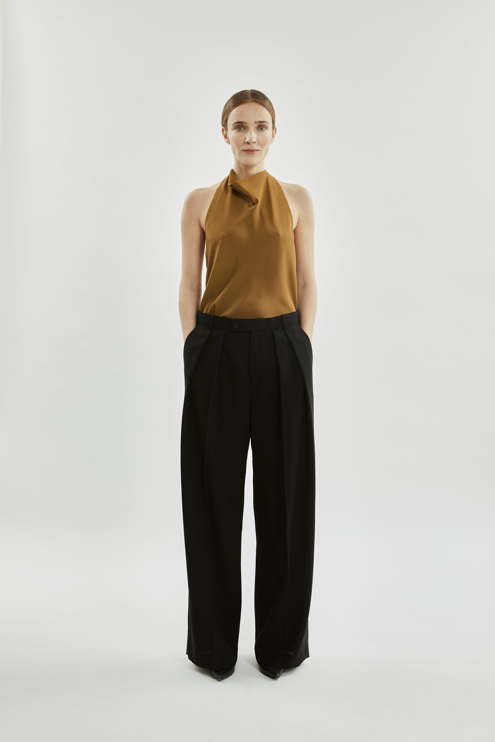 Jeanne top | Bronze - Crepe silk