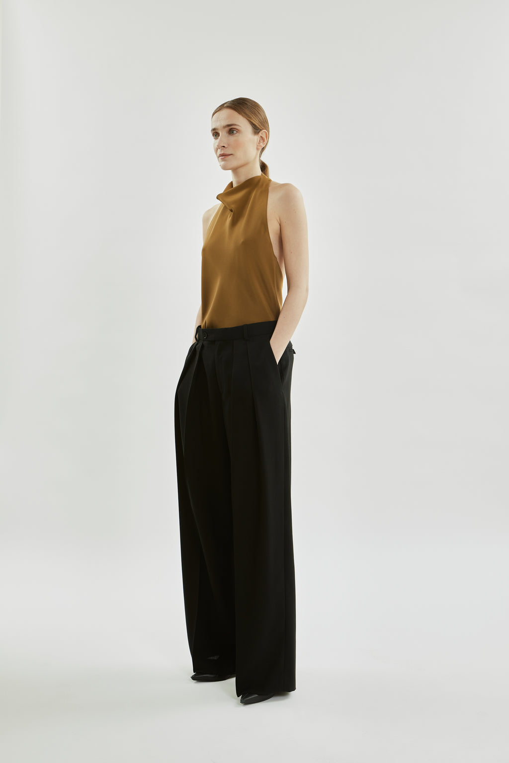 Jeanne top | Bronze - Crepe Silk