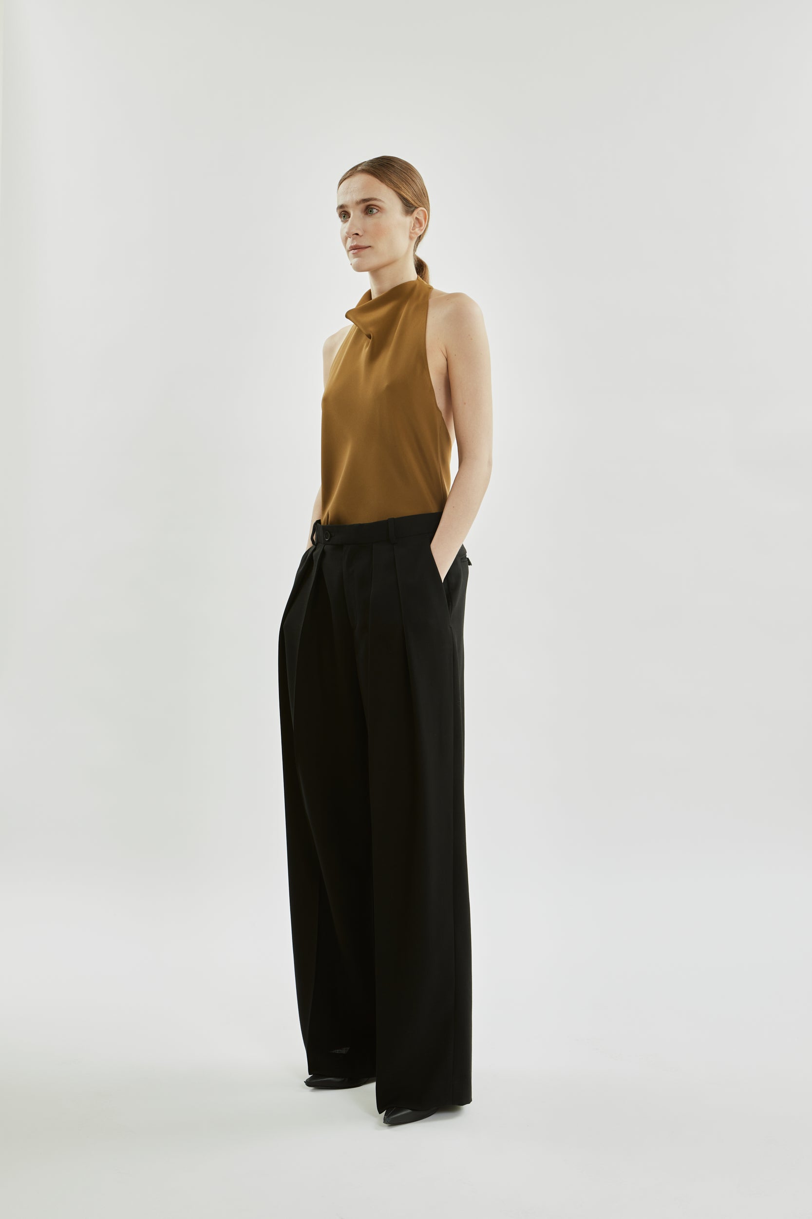 Jeanne top | Bronze - Crepe silk