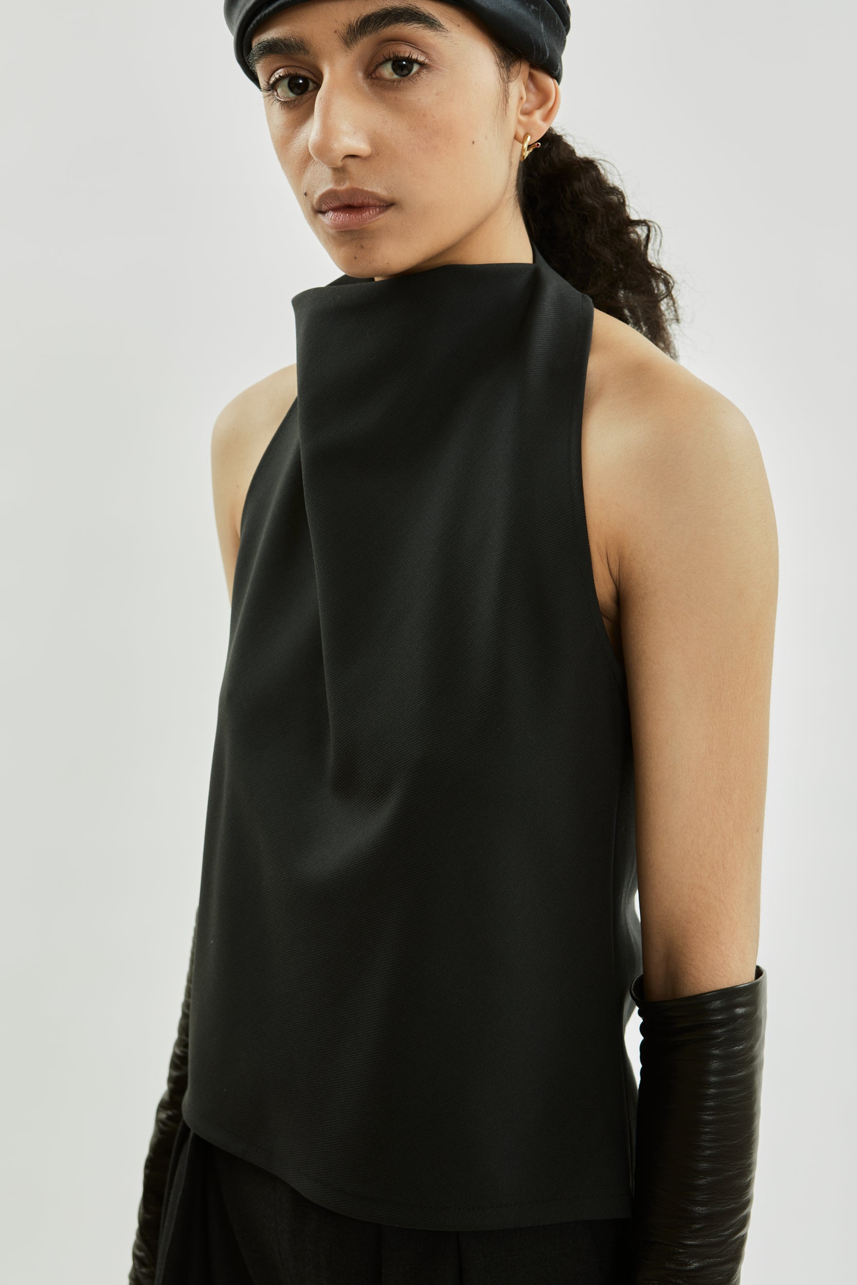 Jeanne top | Dark grey - Virgin wool