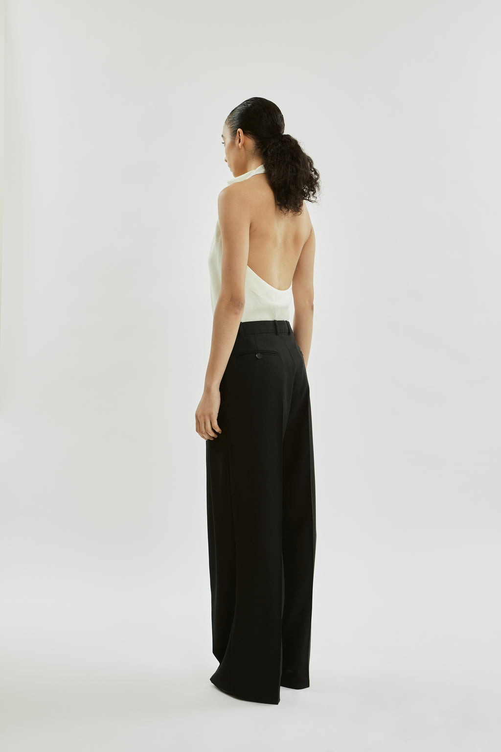 Jeanne top | Off White - Wool Silk Blend