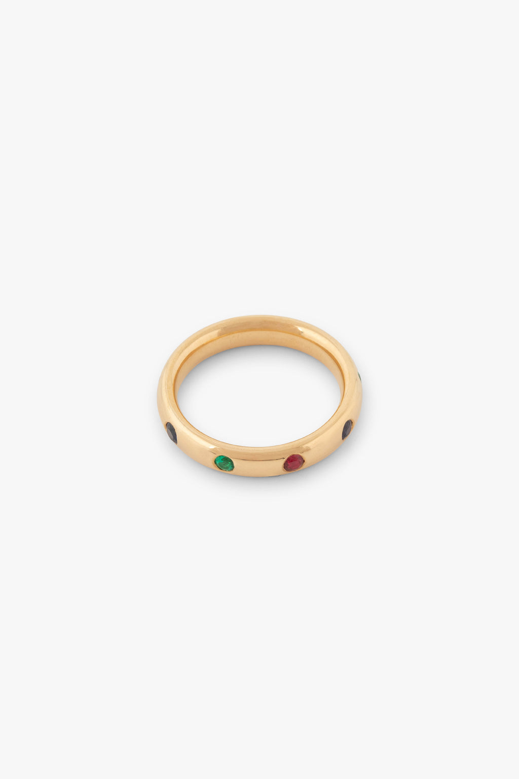 Calla ring | 18K gold - Emerald, sapphire and ruby