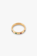 Calla ring | 18K gold - Emerald, sapphire and ruby