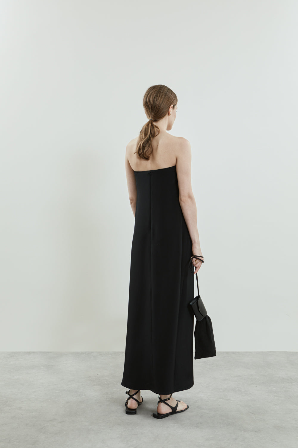 Joan dress | Black - Crepe silk