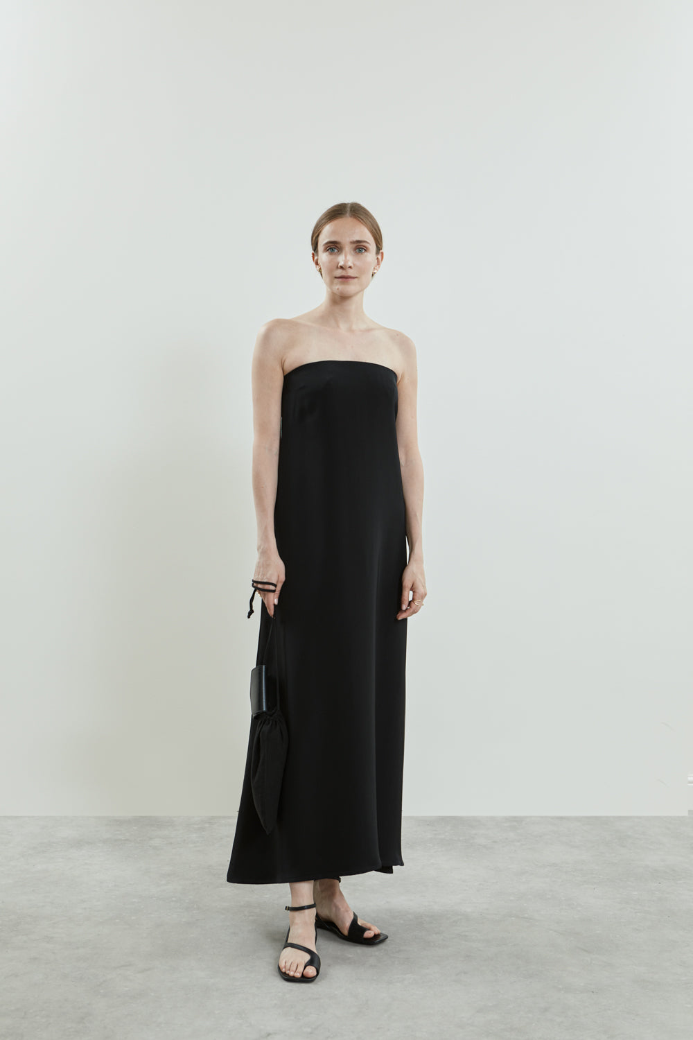 Joan dress | Black - Crepe silk