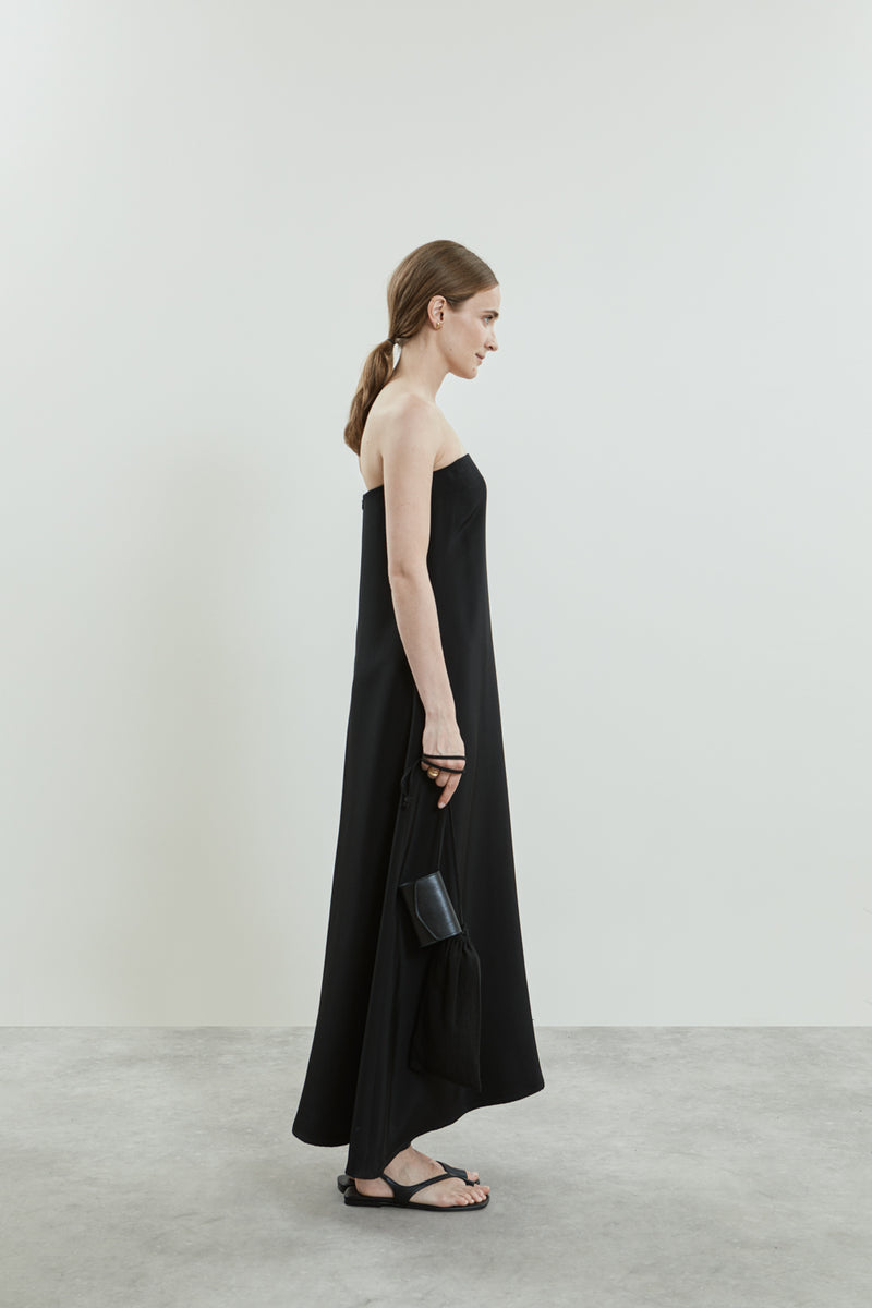 Joan dress | Black - Crepe silk