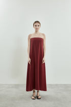 Joan dress | Red - Crepe silk