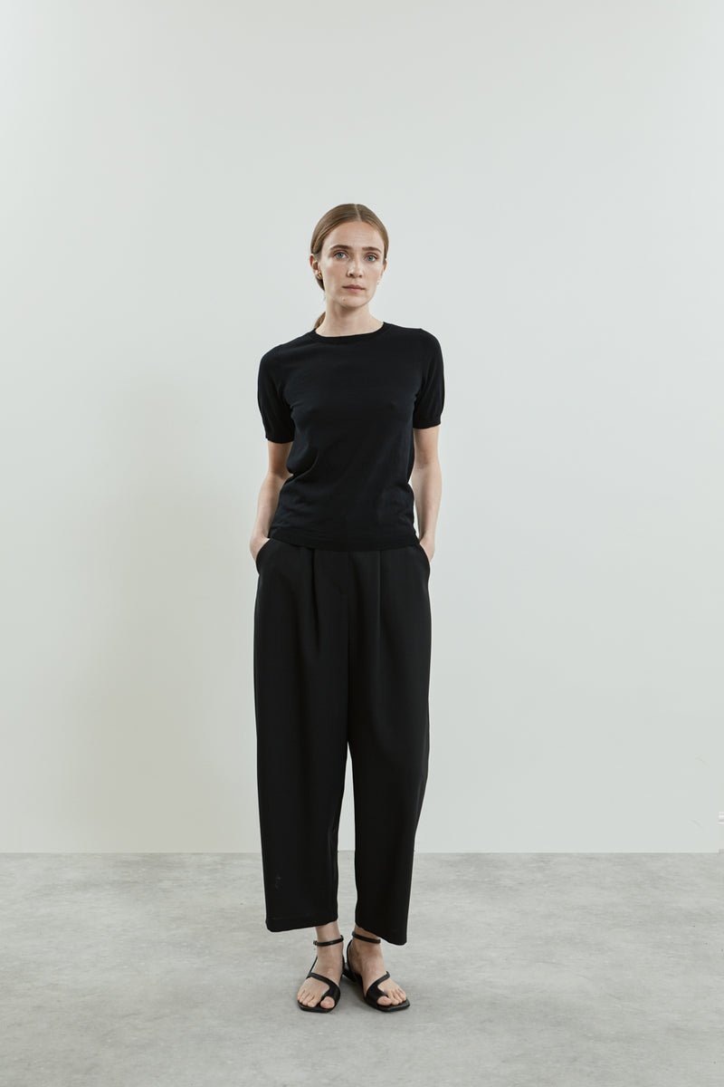 Josepha knitted top | Black - Cotton knit