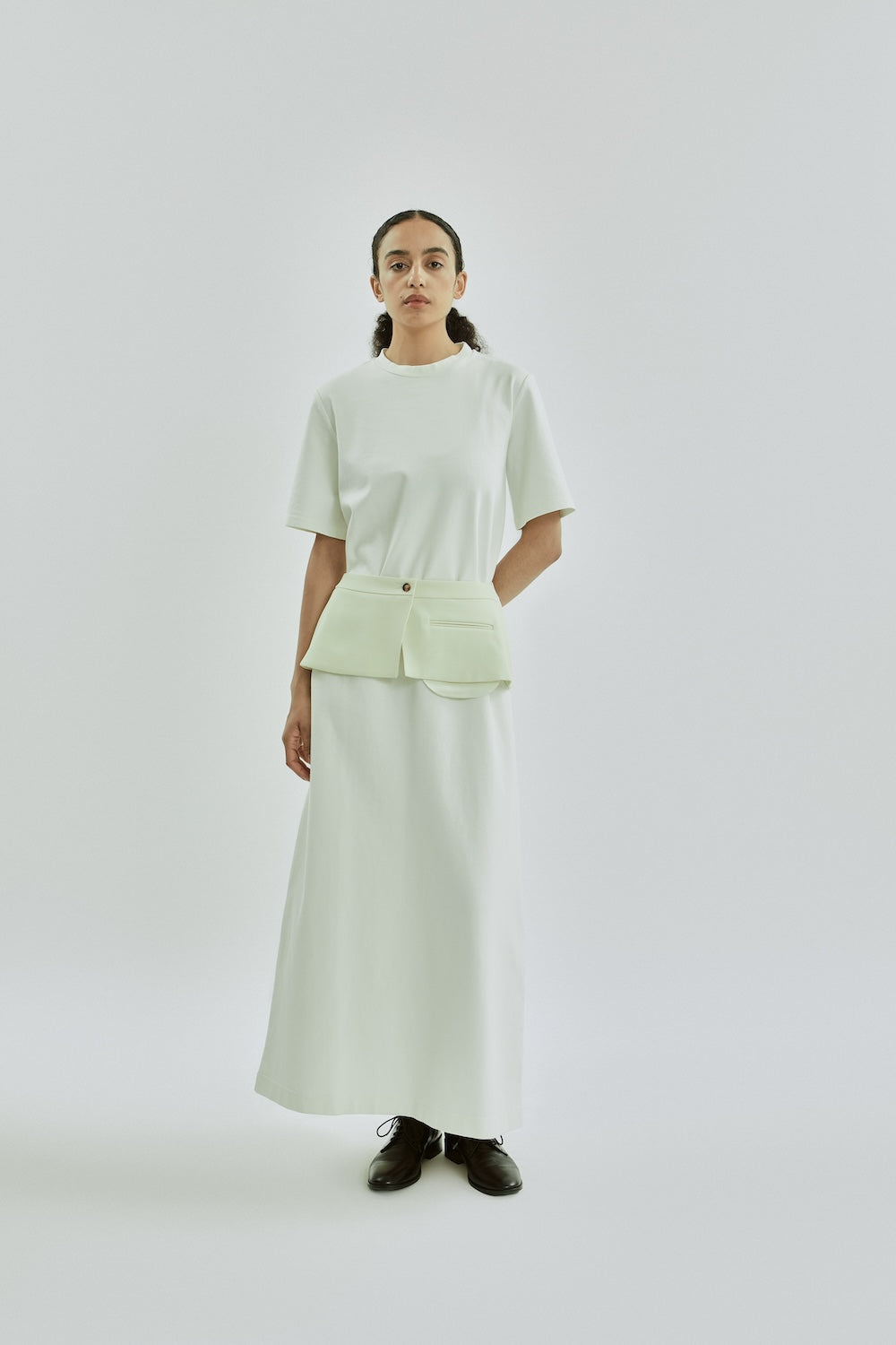 La Collection Josephina Dress in Off-White Cotton Blend La Collection Josephina Dress in Off-White Cotton Blend