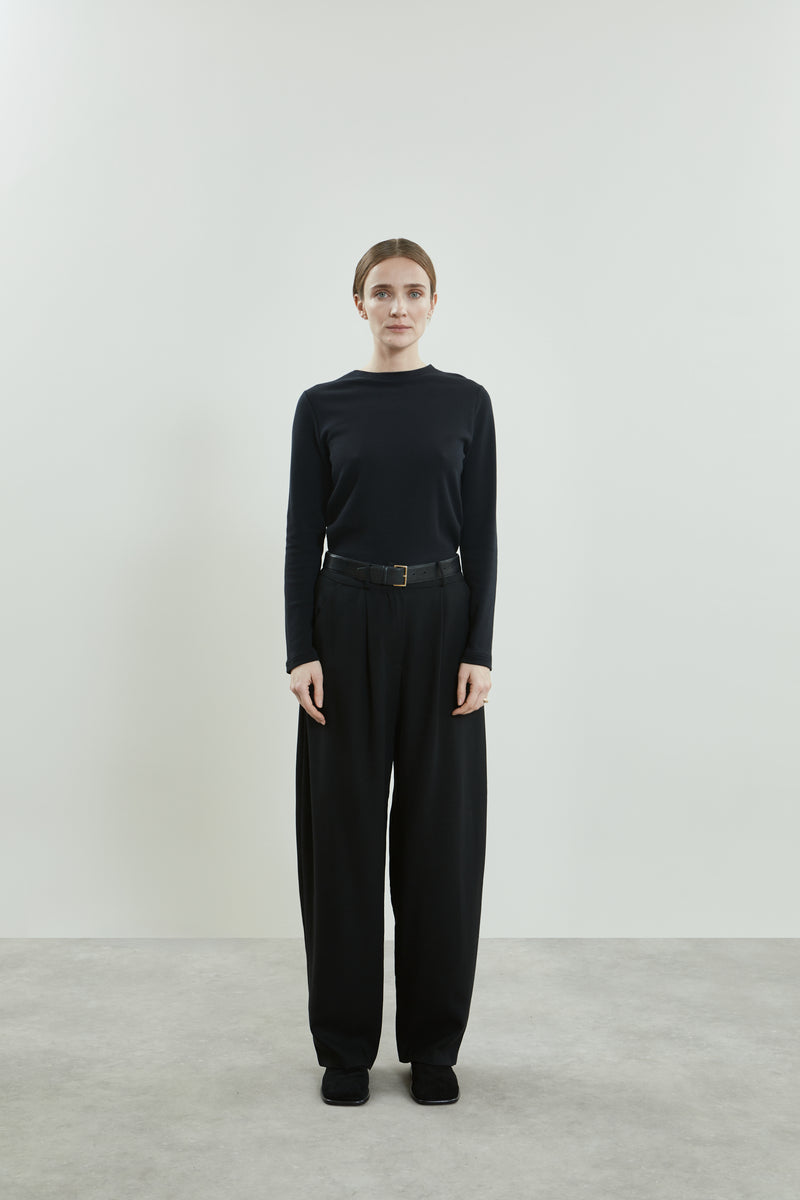 Sada trousers | Black - Virgin wool