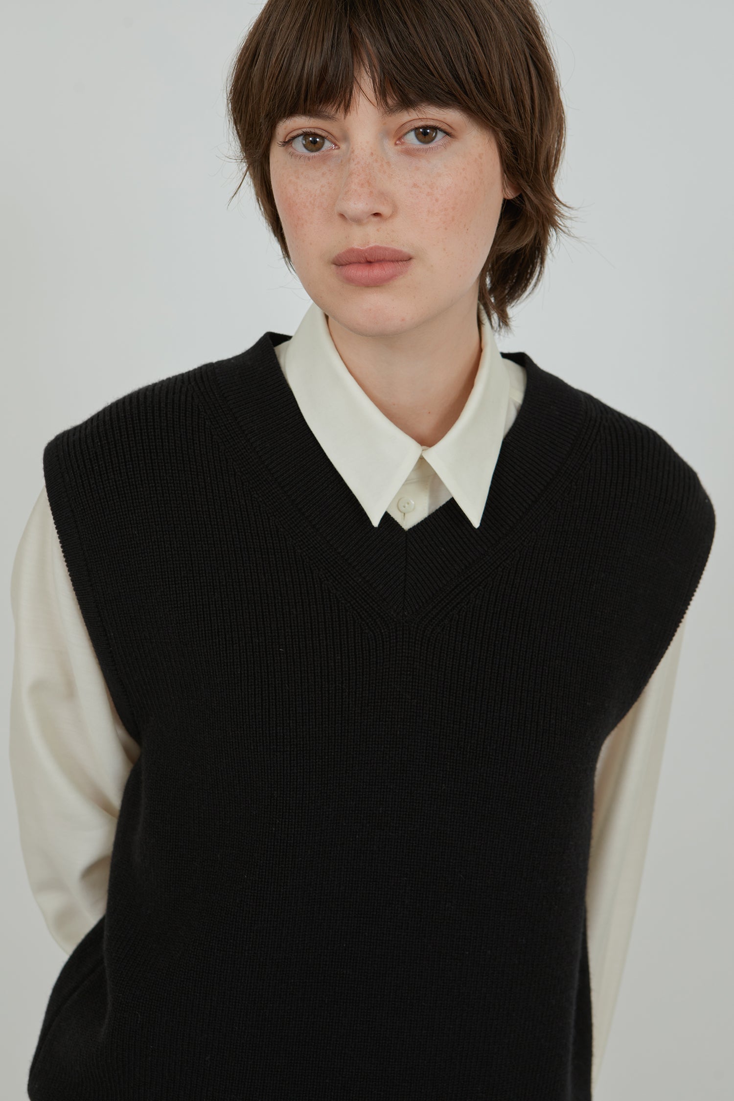 Jules knitted debardeur | Black - Cashwool