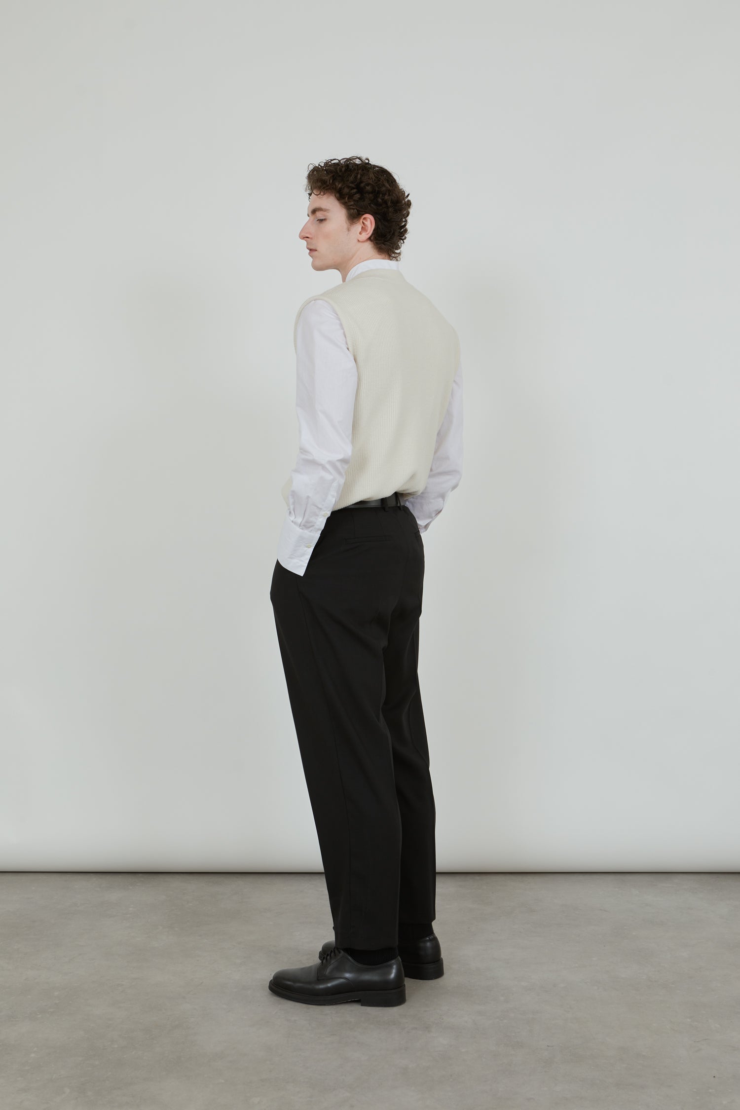 Jules knitted debardeur | Off white - Merino wool