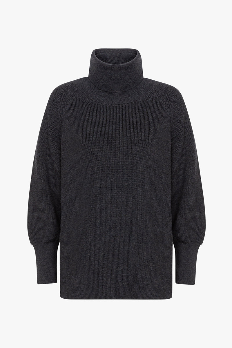 Julien turtleneck | Black - Merino wool