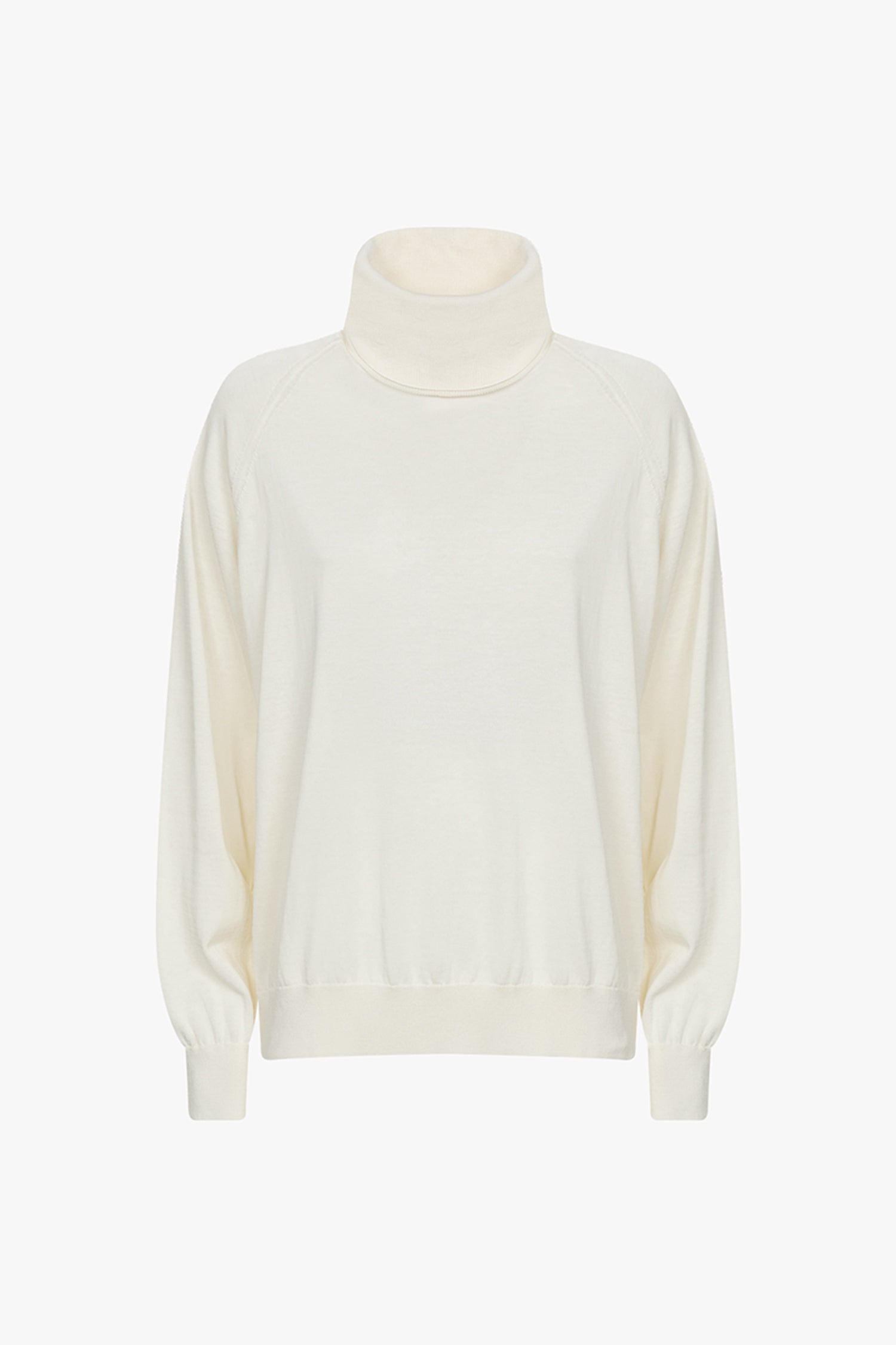 Julien knitted turtleneck | Off white - Cotton knit