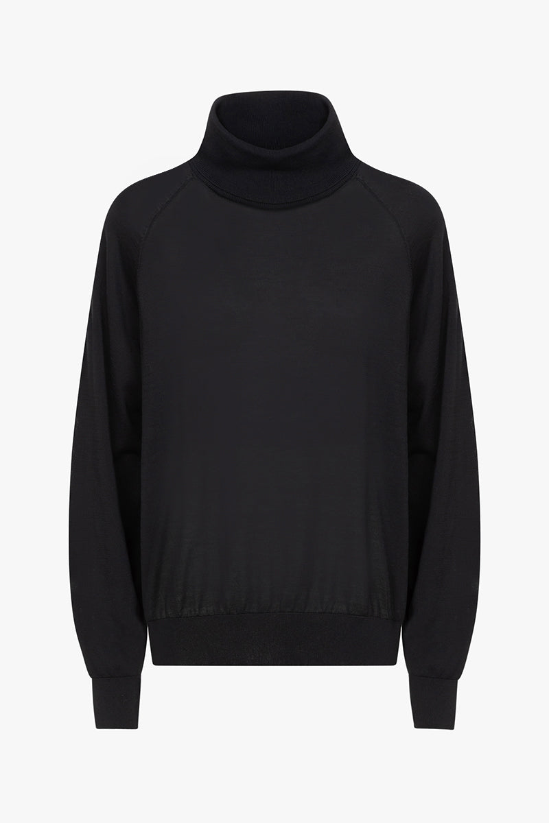 Julien knitted turtleneck | Black - Cotton knit