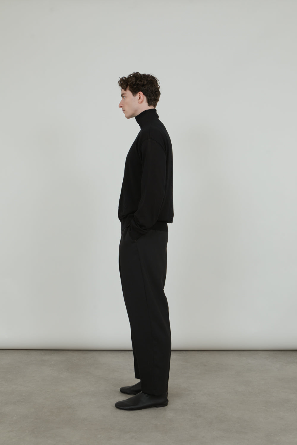 Julien turtleneck | Black - Cotton knit