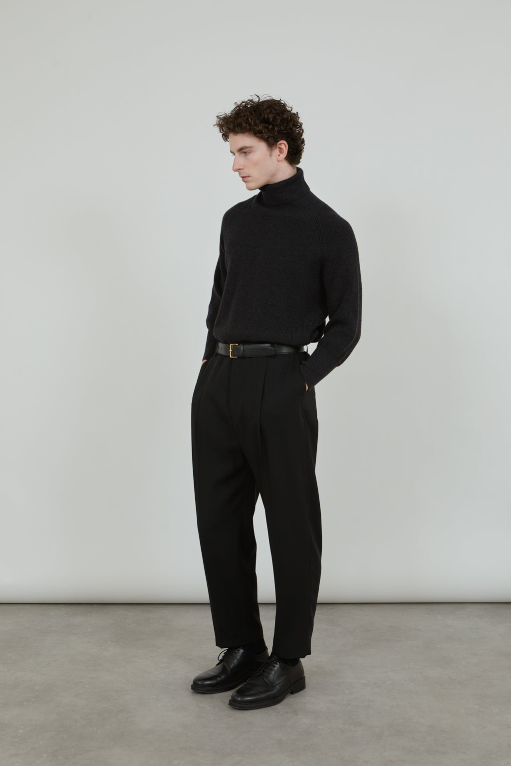 Julien turtleneck | Black - Merino wool