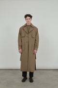 Karin coat | Ashy brown - Recycled wool blend