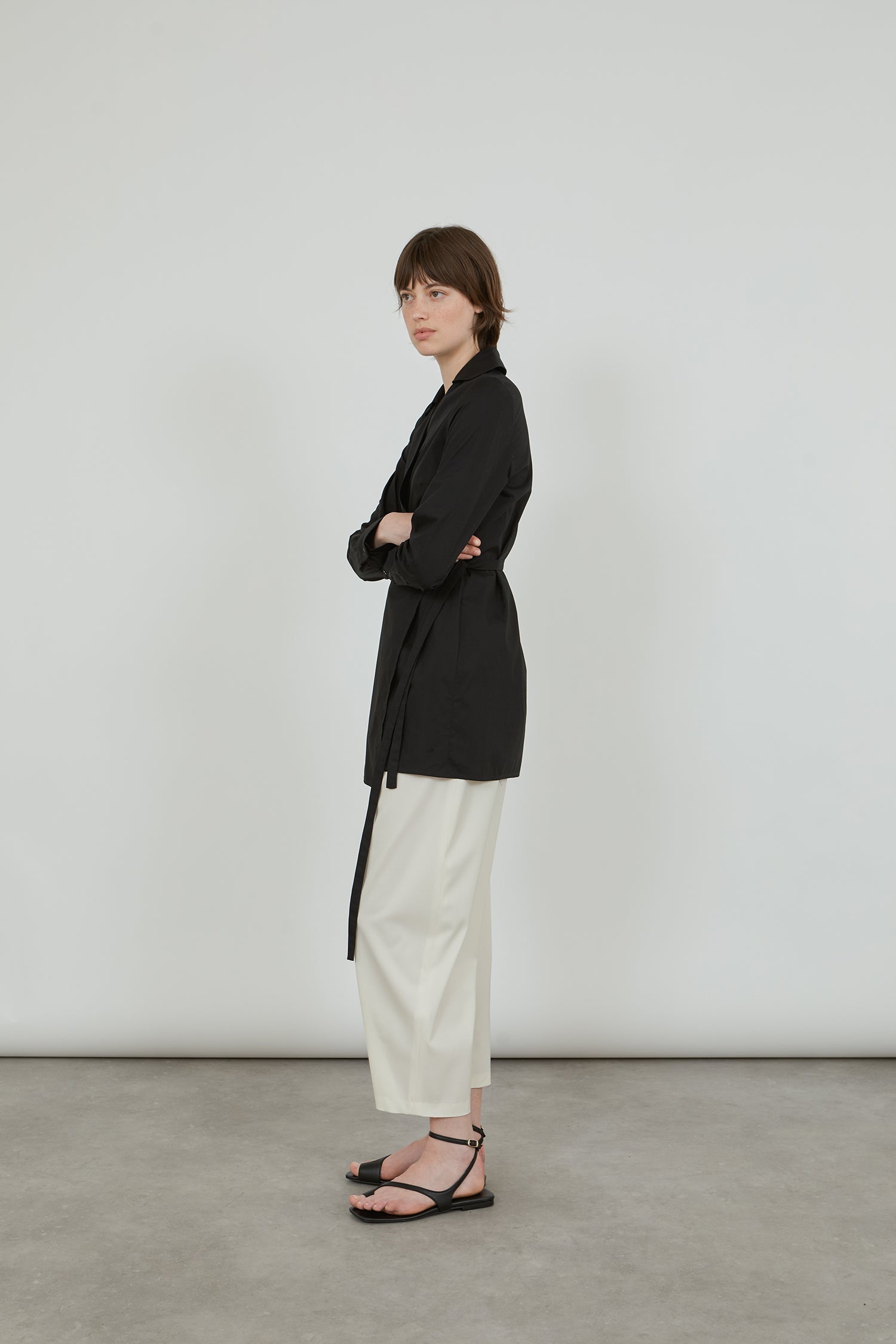 Koda wrap shirt | Black - Cotton