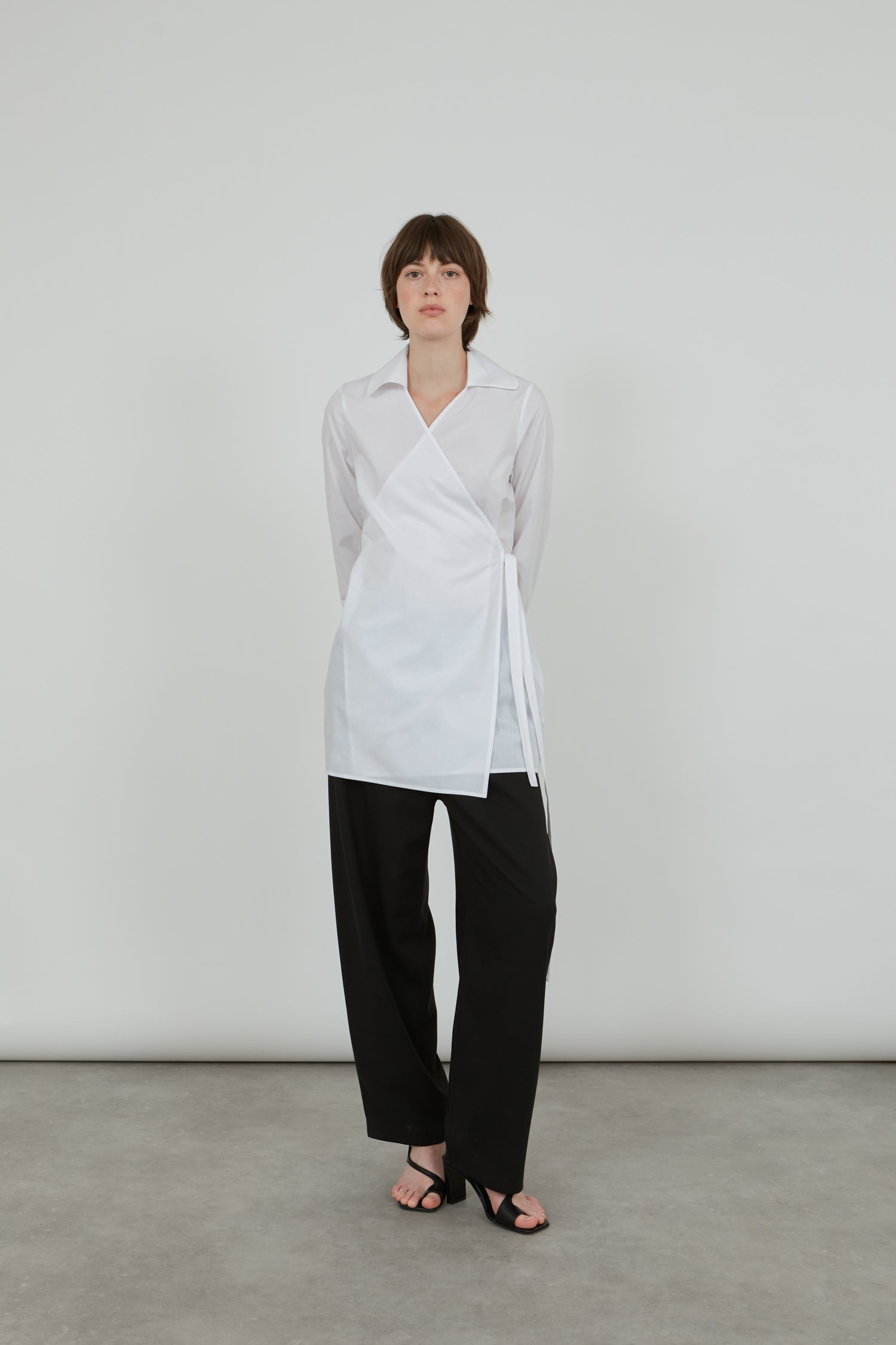 Koda wrap shirt | White - Cotton