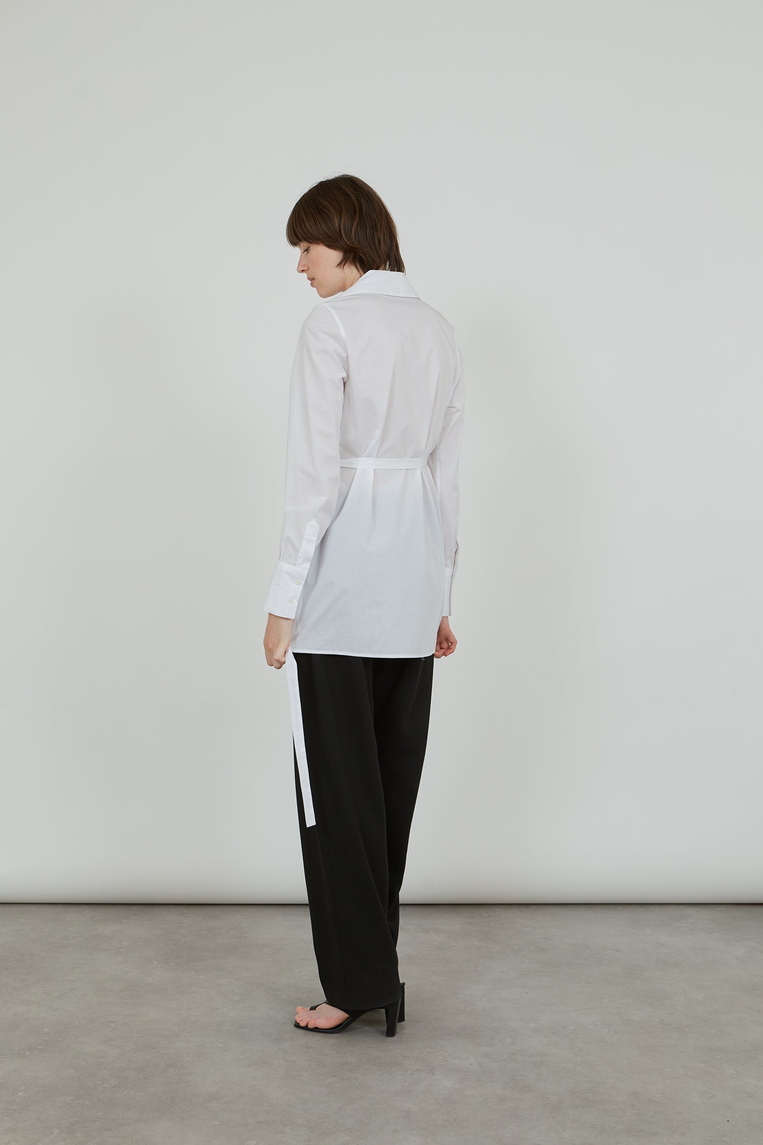 Koda wrap shirt | White - Cotton