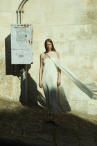 Joan dress | Off white - Crepe silk