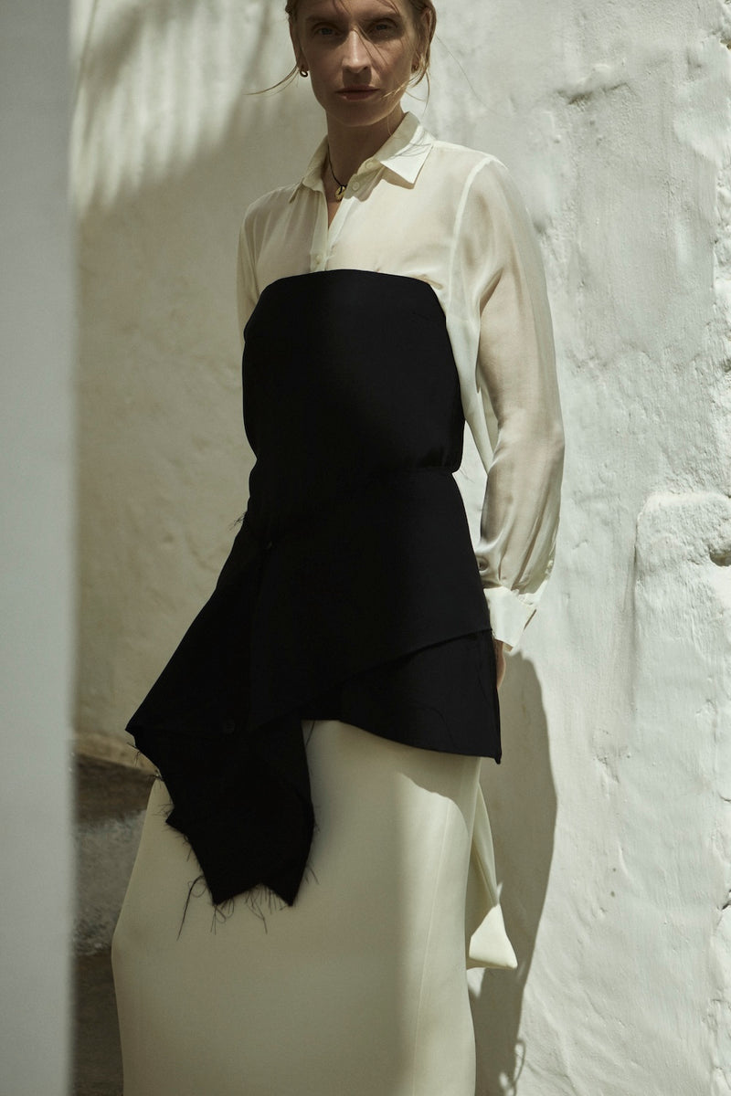 Suzanna top | Black - Crepe silk
