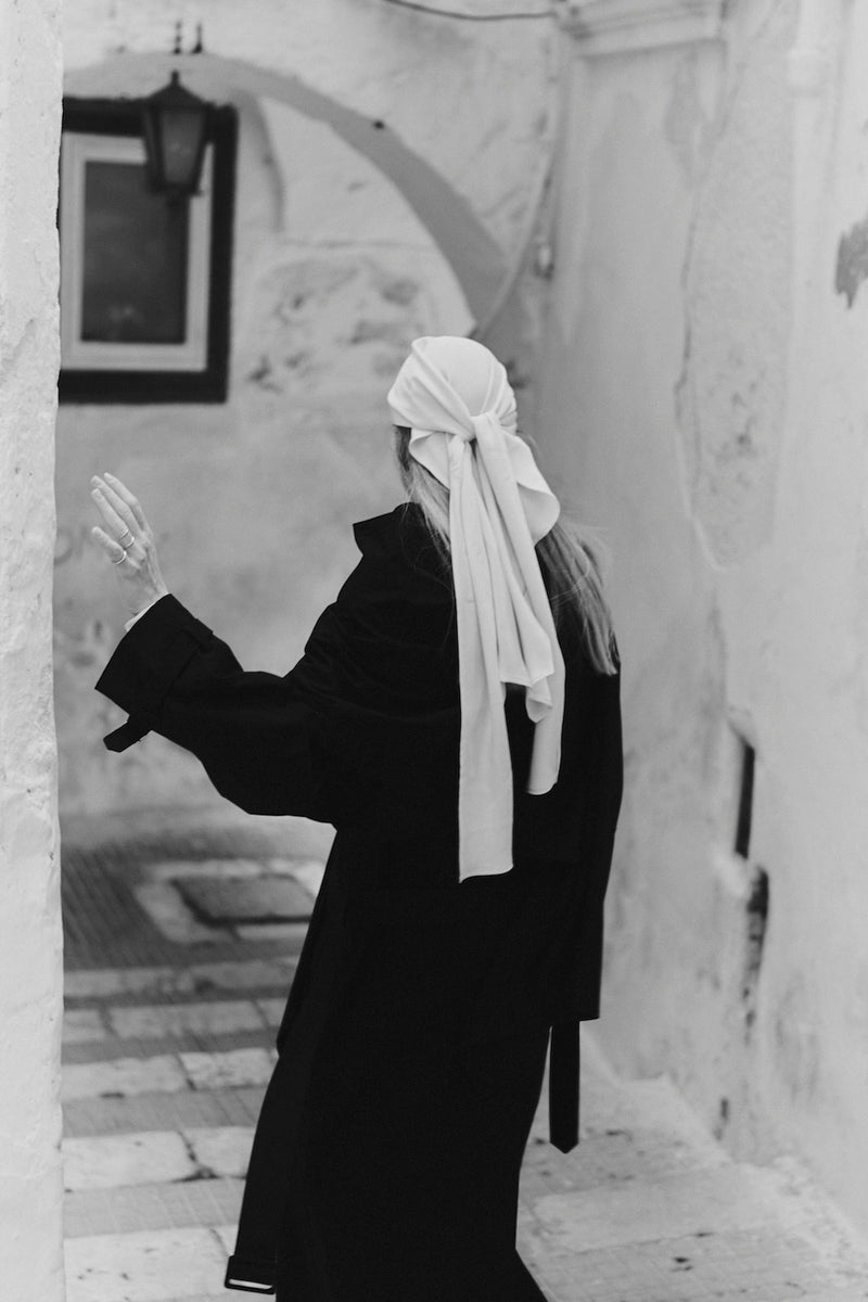 Roshan headscarf | Off white - Crepe silk